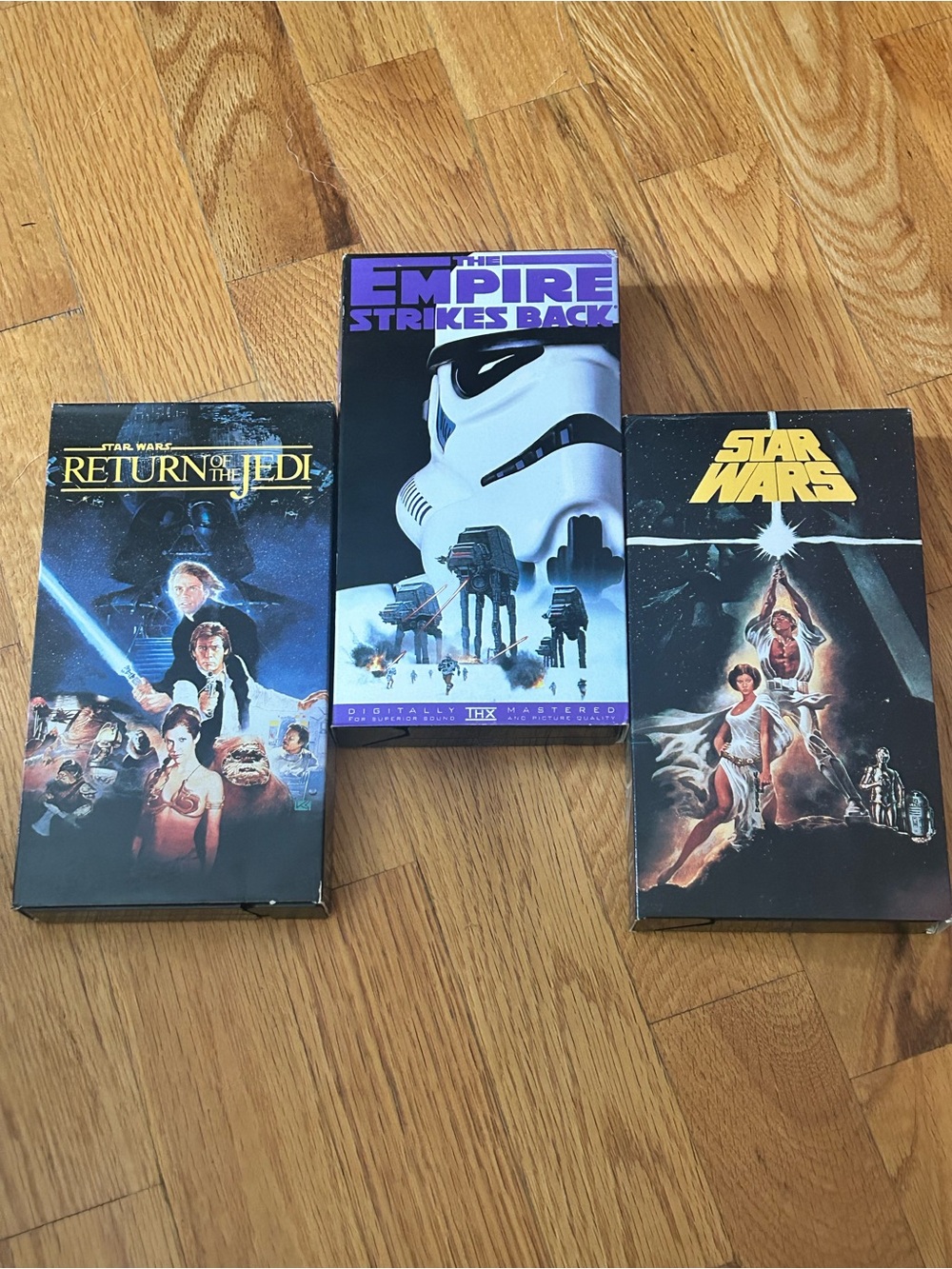 3 Star Wars VHS tapes
